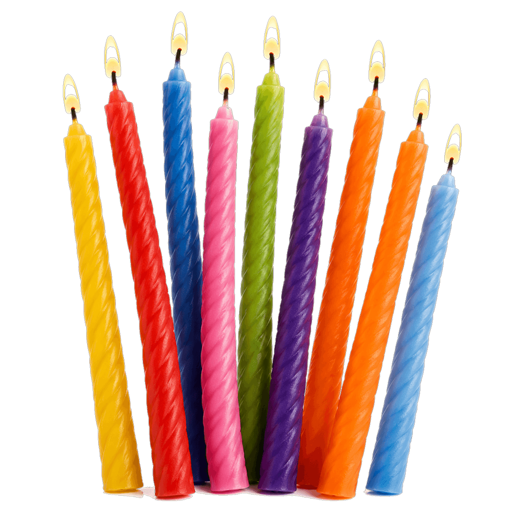 טקס חנוכה נרות צבעוניים